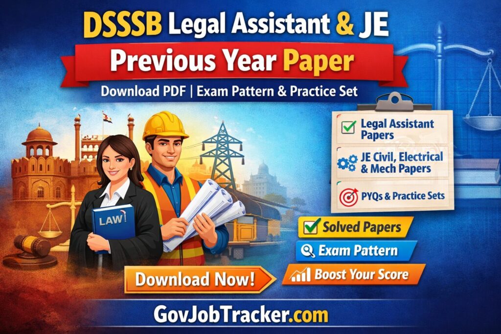 DSSSB Legal Assistant & Junior Engineer (JE) Previous Year Paper