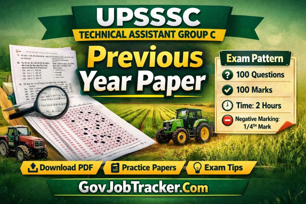 UPSSSC Technical Assistant Group C Previous Year Paper