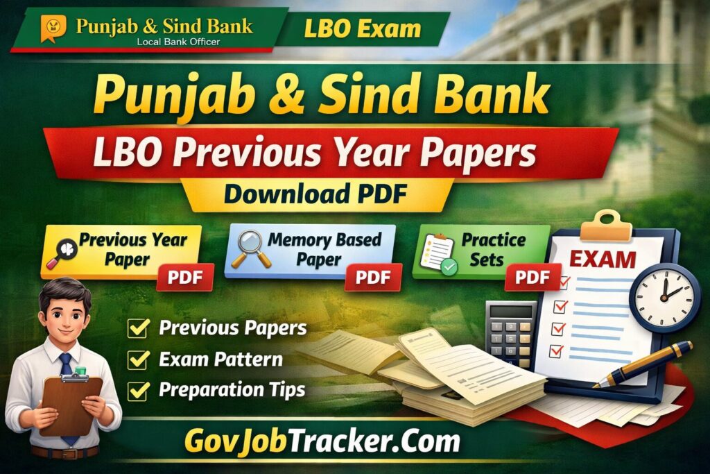 Punjab Sind Bank LBO Previous Year Paper