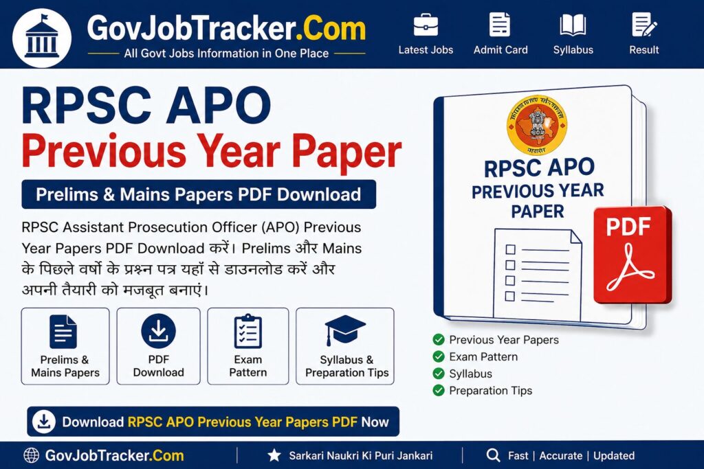  RPSC APO Previous Year Paper