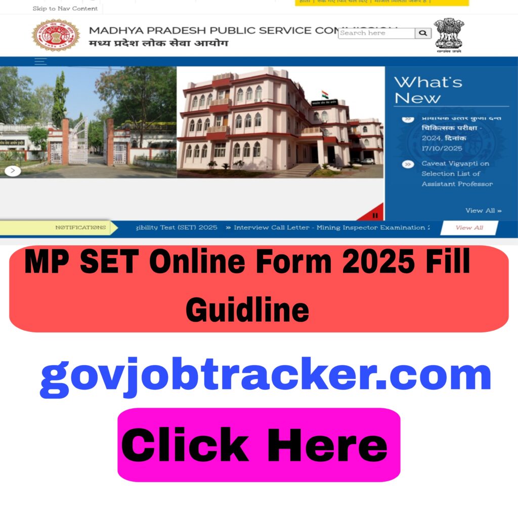 MP SET Form 2025