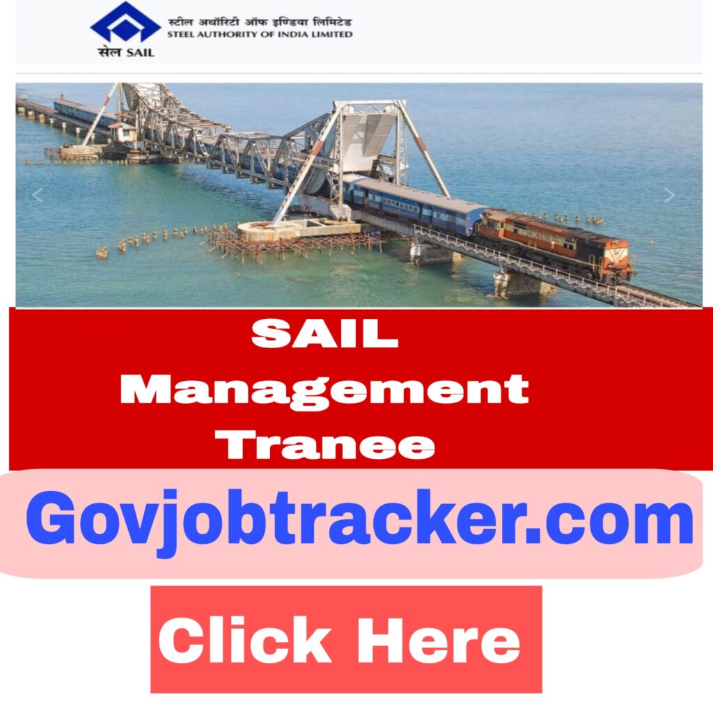 SAIL Management Trainee Online Notification