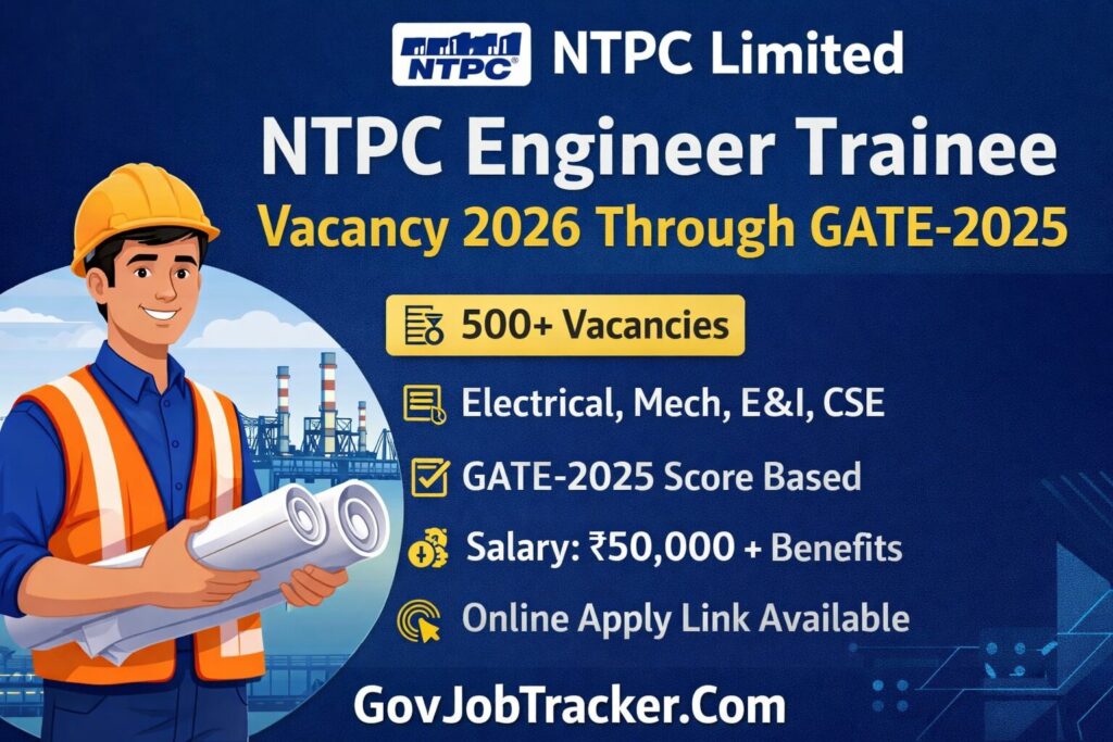 NTPC Engineer Trainee Vacancy 2026