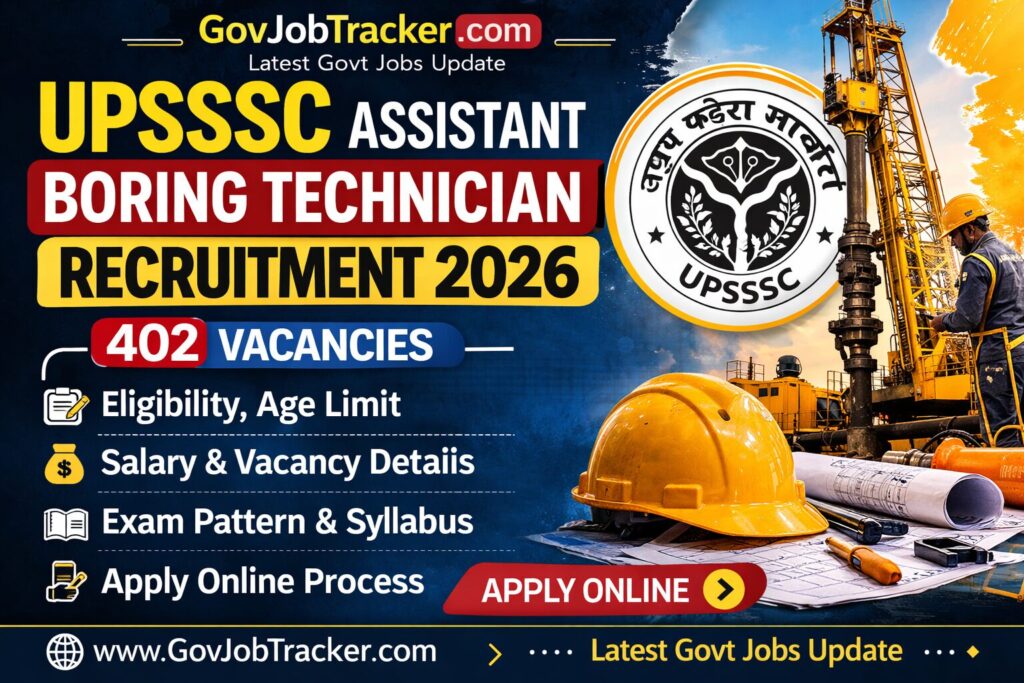 UPSSSC Assistant Boring Technician Notification 2026