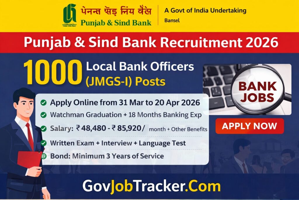 Punjab & Sind Bank LBO Recruitment 2026